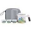 Caneca de Cerâmica Panda Separação de Água e Chá Xícara de Chá Caneca de Escritório Presente Empresarial Conjunto de Chá Copo de Água Conjunto de Três Peças