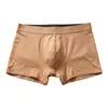 Calzoncillos Bóxer de Modal para Hombre Personalización Cintura Media Cinturilla Contrastante Transpirable Pantalones de Cuatro Esquinas Antibacterianos Color Sólido Aberturas Cortas en las Piernas