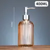 Lujo Accesible Escandinavo Botella de Vidrio para Loción y Gel Antibacterial Botella de Jabón Tipo Push Sub-botella para Champú y Gel de Ducha de Alto Valor