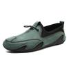 Zapatos casuales de cuero para hombre, con suela blanda y cordones, para conducir al aire libre, 2024