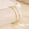 Caja de Clips de Papel Apilable Estilo Lujo Ligero de Amazon Pulsera de Cadena de Perlas Moda Tendencia Personalizada Joyería de Mano para Mujeres