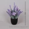 Planta de simulación de suministro transfronterizo, flor en maceta, lavanda, planta verde, flor falsa, bonsái de plástico, decoración de interiores