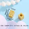 Contas Espaçadoras Banhadas a Ouro Prata Pura 999, Acessórios de Artesanato Exquisitos, Componentes para Pulseiras DIY, Materiais para Tecelagem Atacado
