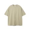 Camiseta Masculina de Manga Curta 2026 Estilo Novo Fio Duplo 230g Marca Tendência Cor Terra Nevoeiro Modelagem Solta 100% Algodão Fabricante