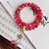Cuentas de Ábaco Verde Leche Natural Raíz de Bodhi Doble Círculo de Mano Joyería para Jugar Niñas Wenwan Cuentas Budistas Pulsera Rosario Venta al por Mayor