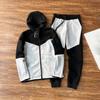 Conjunto Esportivo Casual com Capuz Masculino com Zíper Lateral 2024 490 e 163