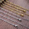 Cadena de Acero Inoxidable Soldada al Vacío de Oro de 18K Cadena de Eslabones Cruzados Cadena de Anillas Redondas O Cadena 3+1 Cadena de Labio de Acero de Titanio Cadena de Joyería Transfronteriza