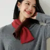 Mini Accesorios: Primer Encuentro con Bufanda 100% Cachemira Nongchujiannong, Calentador de Cuello Perforado de Doble Capa con Bloques de Color