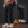 Calças de Esportes de Inverno Masculinas Calças Masculinas de Veludo Cotelê Mais Veludo Mais Grossas Masculinas Quentes Casuais Calças de Moletom para Corrida Calças Casuais