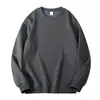 Sudadera de forro polar austriaco con cuello redondo para hombre de 400 g, jersey de cuello redondo para pareja de otoño e invierno, sudadera de forro polar negra holgada de manga larga