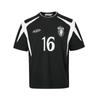 MADEEXTREME Streetwear Americano Retro Design de Nicho Sensação de Alto Padrão Roupa de Futebol Camiseta de Manga Curta Top para Homens e Mulheres