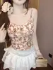 Top Camisola Corta de Moda 2026 Ajustado con Dulce Diseño Floral, Nuevo Estilo