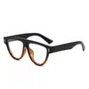 Gafas de Sol de Una Pieza Estilo Ojo de Gato con Línea de Cejas Europea y Americana Celebridad de Internet Mismo Estilo Gafas de Sol con Remaches Marco Grande Retro 3978