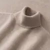 Suéter de Cashmere Baicaifeng para Bebê Masculino Gola Alta Casual de Negócios Manga Longa Pulôver Malha de Cashmere