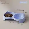 Conjunto de Tigelas para Comida e Água de Gato Pet Tigela Elevada Anti-Salpico para Alimentação de Pets Gatos e Cachorros