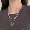 2025 Joyería Nueva Diseño de Nicho Accesorios Collar de Sol Cadena de Clavícula Versátil de Lujo Accesible para Mujer Verano Alta Gama
