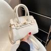 Bolsa pequena têxtil transfronteiriça feminina primavera e verão, combina com tudo 2025, nova bolsa de ombro popular, bolsa transversal portátil Kelly Platinum