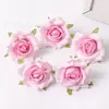 Flor artificial cabeça de flor rosa Sirius material para guirlanda DIY feita à mão Acessórios de fundo de parede de flores decorativas feitas à mão Mori