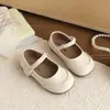 Estilo Coreano Prata Novo Versátil Infantil 2026 Sapatos de Princesa para Meninas Primavera Tendência Sapatos Individuais Sapatos Estilosos para Meninas
