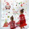 C14186 Pegatina Creativa de Enano de Árbol de Navidad para Ventana Sala de Estar Dormitorio Hogar Pegatina de Vidrio Visible por Ambos Lados Pegatina de Pared Autoadhesiva
