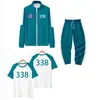 Suéter de otoño para niños con cuello alto y cremallera (nuevo número número) ropa infantil de tres piezas azul verde oscuro X-O