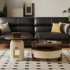 Mesa de Centro Estilo Vintage para Sala de Estar, Modelo Nuevo con Acabado de Alta Gama, Adecuada para Apartamentos Pequeños, Juego de Mesas Auxiliares Móviles con Mármol