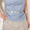 Cadena de Cintura Metálica Europea y Americana de Empalme Transfronterizo para Mujer, Diseño Retro, Accesorios Personalizados, Tendencia de Cinturón con Borla de Mariposa y Corazón de Nicho