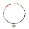 Joyería Transfronteriza Europea y Americana Collar de Navidad Femenino Dibujos Animados Fiesta de Año Nuevo Regalo Estilo de Combinación de Colores Ins Collar Gargantilla