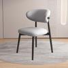 Silla de comedor de estilo nórdico de imitación de madera, moderna, sencilla, para el hogar, para internet, popular, para hoteles, restaurantes, ligera, de lujo, con respaldo suave y de hierro forjado.