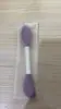 Brocha de Maquillaje Morada, Herramienta de Belleza Multifuncional de Doble Cabeza, Aplicador de Mascarilla para Eliminación de Puntos Negros Faciales, Cepillo Limpiador Facial