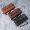 Cartera Larga Casual para Hombre de PU con Múltiples Ranuras para Tarjetas, Nuevo Bolso de Mano de Gran Capacidad, Cartera para Monedas y Teléfono Móvil para Hombre