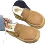 Botas de Neve Grossas com Veludo Femininas 2026 Estilo Quente de Inverno Sapatos Birkenstock Fáceis de Calçar Versáteis Quentes Aumentadores de Altura Sapatos de Algodão