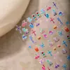 Pegatinas Populares de Uñas con Diseño de Globo de Moda, Lindas, Coloridas, Fuegos Artificiales Románticos, Mariposa, Portalápices DIY, Taza de Agua para Uñas