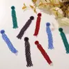 Estilo Étnico Retro Pendientes de Cortina de Cuentas Blancas Largas Pendientes de Diseño Nacional Estilo Nacional Accesorios para Pendientes