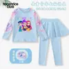 Kpop Cazadores de Demonios Grupo Femenino de Caza de Demonios Traje de Baño Infantil Conjunto de Dos Piezas para Niñas Manga Larga Pantalones Largos Protección Solar Secado Rápido