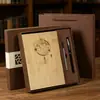 Cuaderno con Patrón de Bambú Imitación Superficie de Cuero Suave Diario Literario Estilo Chino Bloc de Notas de Negocios Engrosado Logotipo Personalizado Impreso
