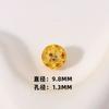 Cuentas de transferencia de oro bañadas en cobre, pulsera de bricolaje, cuentas redondas, accesorios de joyería, cuentas de cobre antiguas, cuentas de oro huecas de 10 m