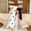 Almohada larga de apoyo de forro polar de invierno para niñas, almohada de apoyo para sujetar las piernas al dormir, almohada para dormir en el rincón de la ventana en otoño e invierno, cojín de respaldo para sofá