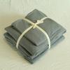 Sábana Bajera Ajustable de Punto de Algodón Puro de Color Sólido Estilo Japonés Algodón Liso Jersey de Algodón Individual/Doble Pieza Única Suave para Dormir Desnudo