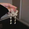 Brincos de Borboleta com Diamantes Transfronteiriços Europeus e Americanos Super Fada Temperamento Exagerado Moda Brincos Longos com Franjas Celebridade da Internet Atmosféricos