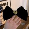 Horquilla de lazo estilo Chanel Hepburn francés pequeño para mujer, clip de resorte para la parte posterior de la cabeza, sentido de celebridad de Internet, clip para otoño e invierno, tocado