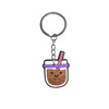 Llavero de Dibujos Animados Serie Té de Leche Llavero de Goma Suave PVC Colgante para Bolso Regalo al por Mayor