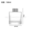 Frasco Difusor de Aroma Sem Chama 50ml Transfronteiriço, Frasco de Vidro Cilíndrico 100ml, Frasco de Perfume Óleo Essencial Difusor de Rattan 200ml Atacado