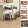 Estante de almacenamiento debajo del escritorio, multicapa, móvil, para uso en oficina, para guardar libros, bocadillos y otros artículos; un carrito pequeño para organizar libros y otros artículos; un estante para colocar junto al escritorio