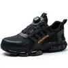 Zapatos de Protección Laboral Transfronterizos con Puntera de Acero y Plástico, Antimpacto, Antipenetración, Amortiguación de Aire, Suela Sólida, Ligeros, Absorbentes de Impactos, Resistentes al Desgaste, Resistentes a la Perforación, Zapatos de Trabajo