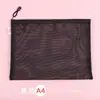 Bolsa de Archivo Transparente Oficina Gran Capacidad Malla de Nailon Duradera Bolsa de Información A4 Mochila Escolar Cierre de Cremallera Bolsa de Almacenamiento