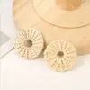 Acessórios de Joias DIY Tecidos em Rattan Puro Feitos à Mão no Vietnã Estilo Festivo Geométrico Exagerado Redondo Material para Brincos Tecidos em Bambu Rattan