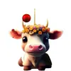 Adorno Navideño Colgante de Vaca de las Tierras Altas Transfronterizo Decoración de Vaca de Dibujos Animados Colgante para Llaves de Coche Mochila