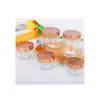 Frasco de Vidrio Bajo para Almacenamiento, Frasco Sellado para Granos, Frasco de Vidrio para Almacenamiento de Té, Cocina, Condimentos del Hogar