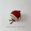 Touca de Bebê Outono e Inverno Quente e à Prova de Frio Touca de Tricô Bebê Fofa Desenho Animado Orelha de Pônei Proteção para Orelha Chapéu de Frio para Crianças